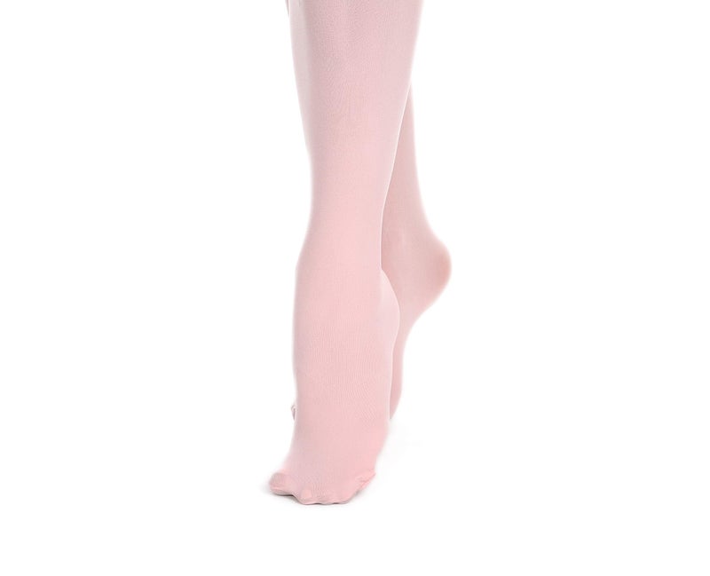 Frola Women's 80 Denier Soft Semi Opaque Solid Color Footed Pantyhose Tights(Large-X-Large,Pink) - Image 5